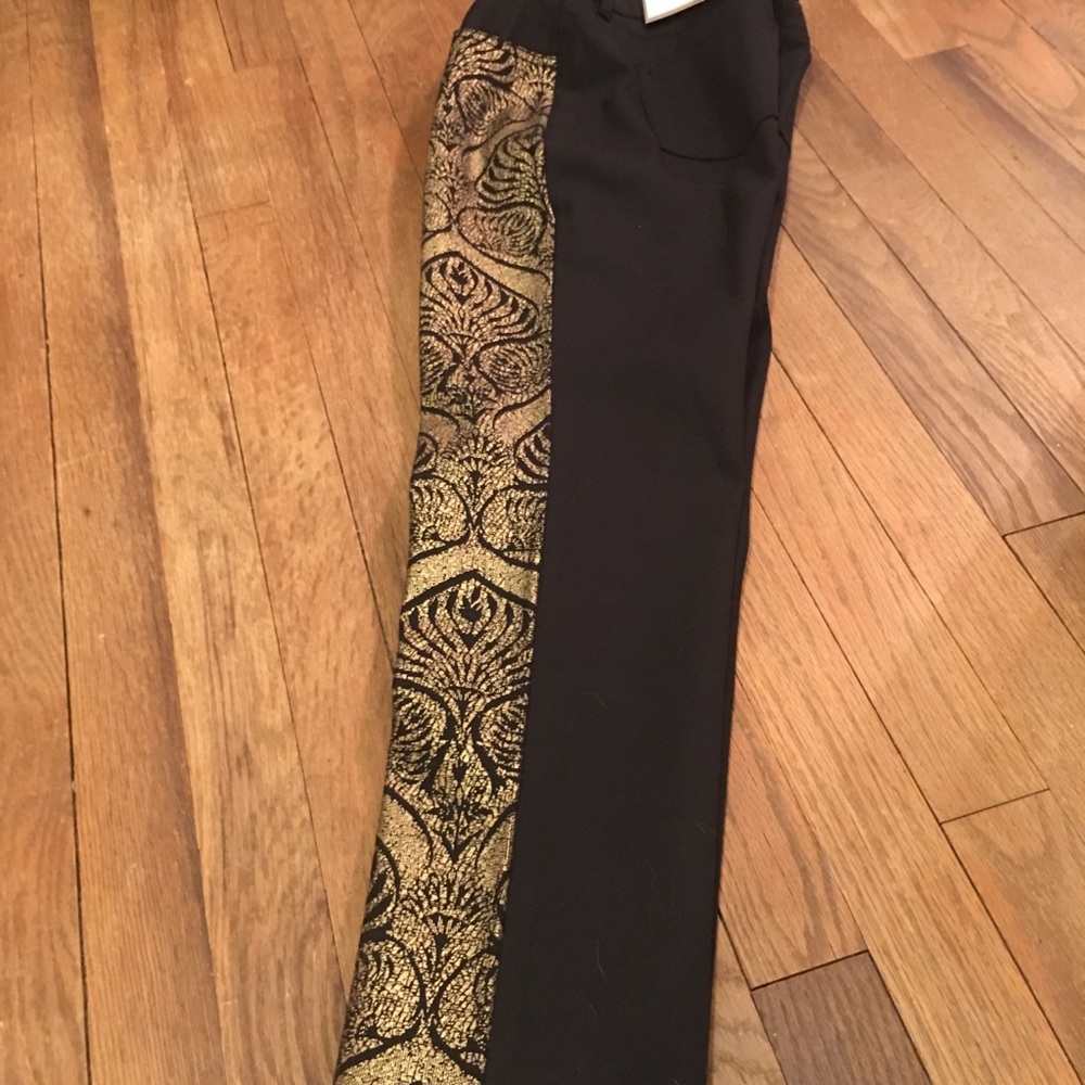 Chico’s Black and Gold Jeans